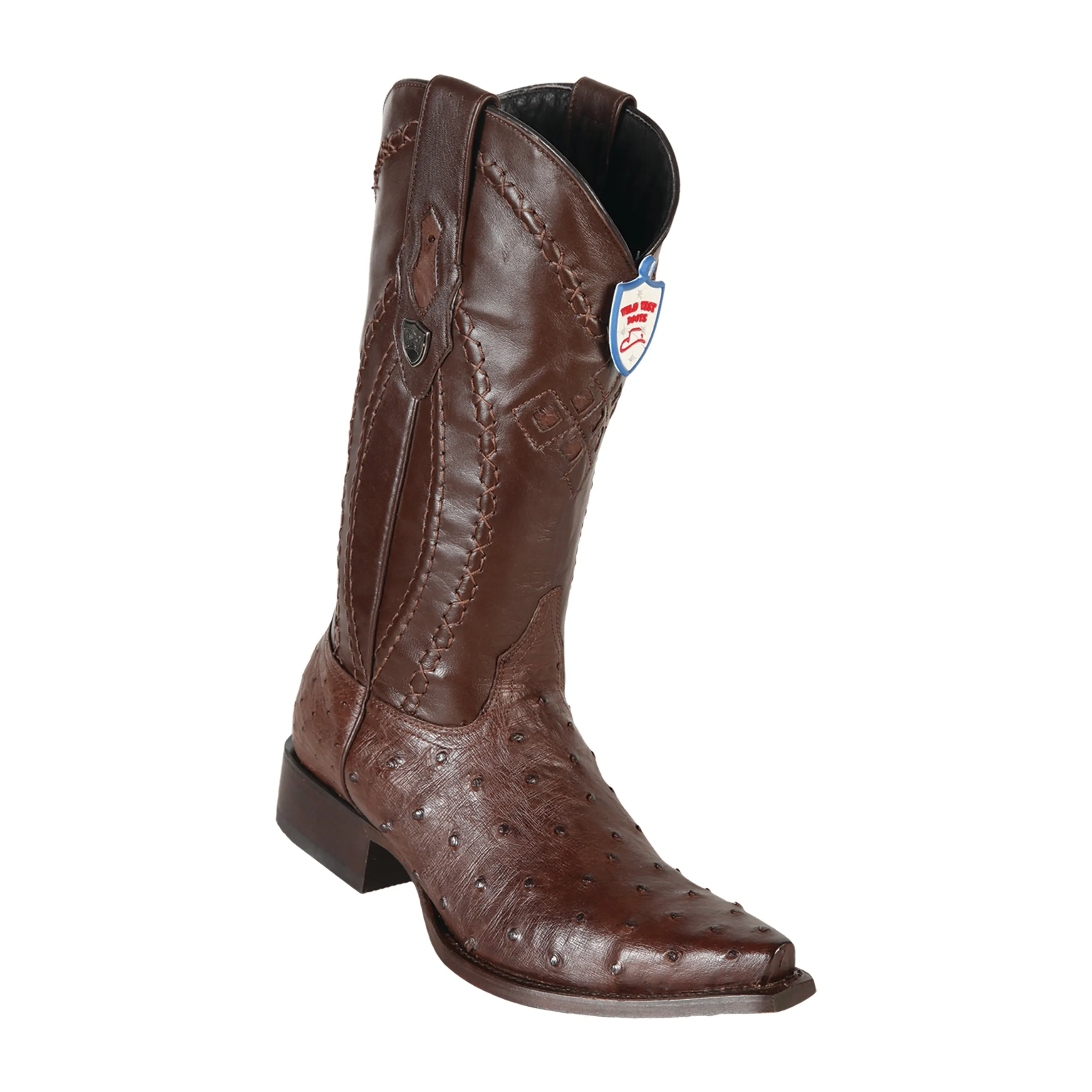 Men's Wild West Ostrich Boots Snip Toe