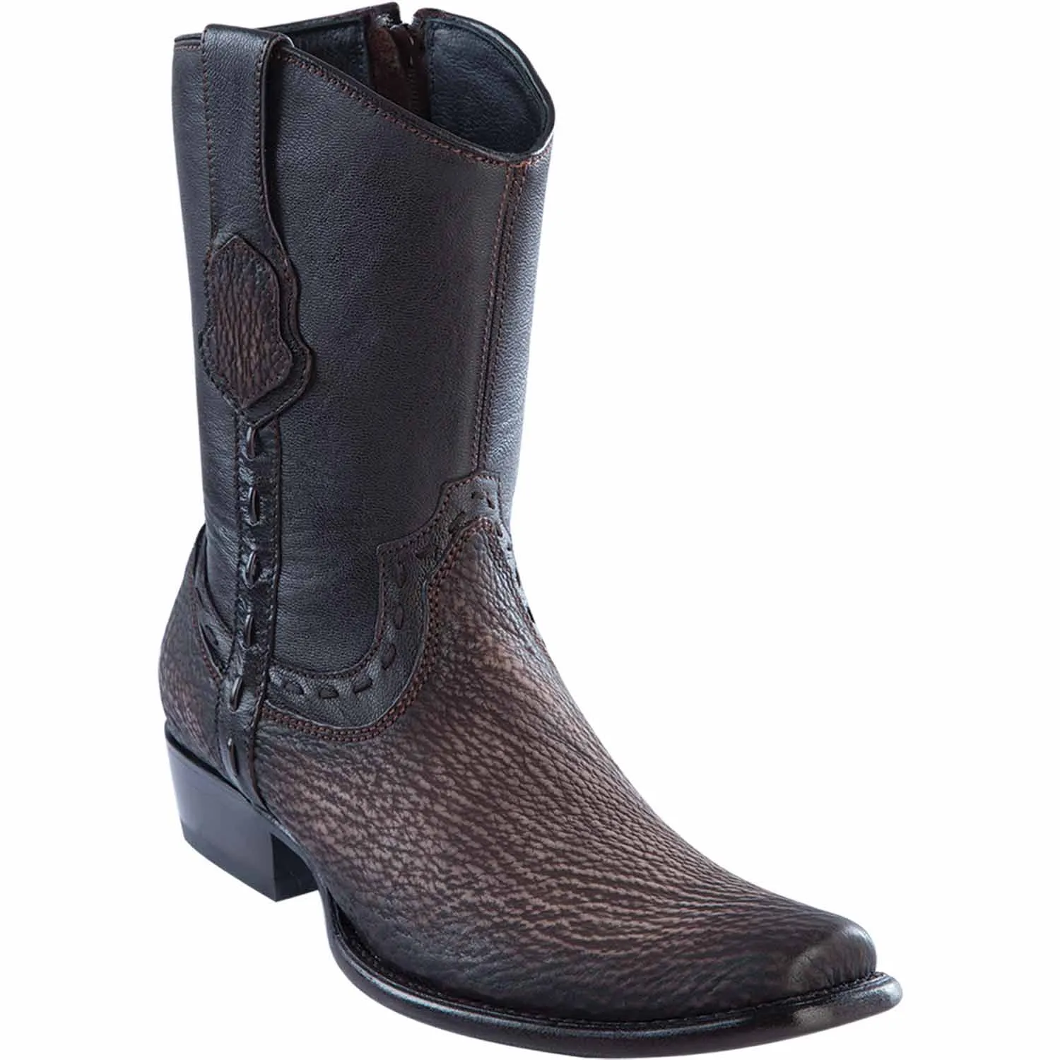 Men's Wild West Shark Skin Dubai Toe Short Boots 279B09