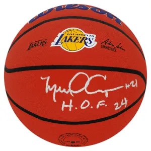 Michael Cooper Signed Lakers Logo Wilson NBA Basketball w/HOF'24 -(SCHWARTZ COA)