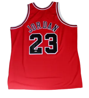 Michael Jordan Chicago Bulls Signed Authentic Mitchell & Ness Red Jersey UDA