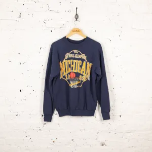 Michigan Wolverines 1989 Champions Basketball Sweatshirt - Blue - S