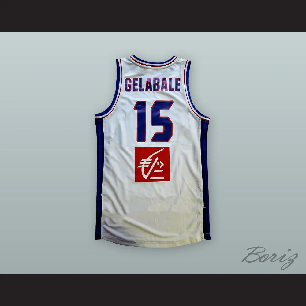 Mickael Gelabale 15 France National Team White Basketball Jersey