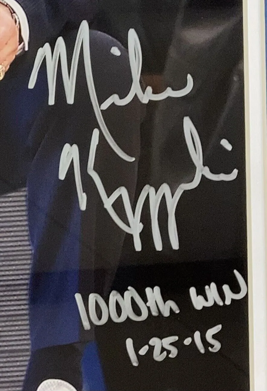 Mike Krzyzewski Signed Framed 16x20 Duke Photo 1000th Win 1-25-15 Steiner