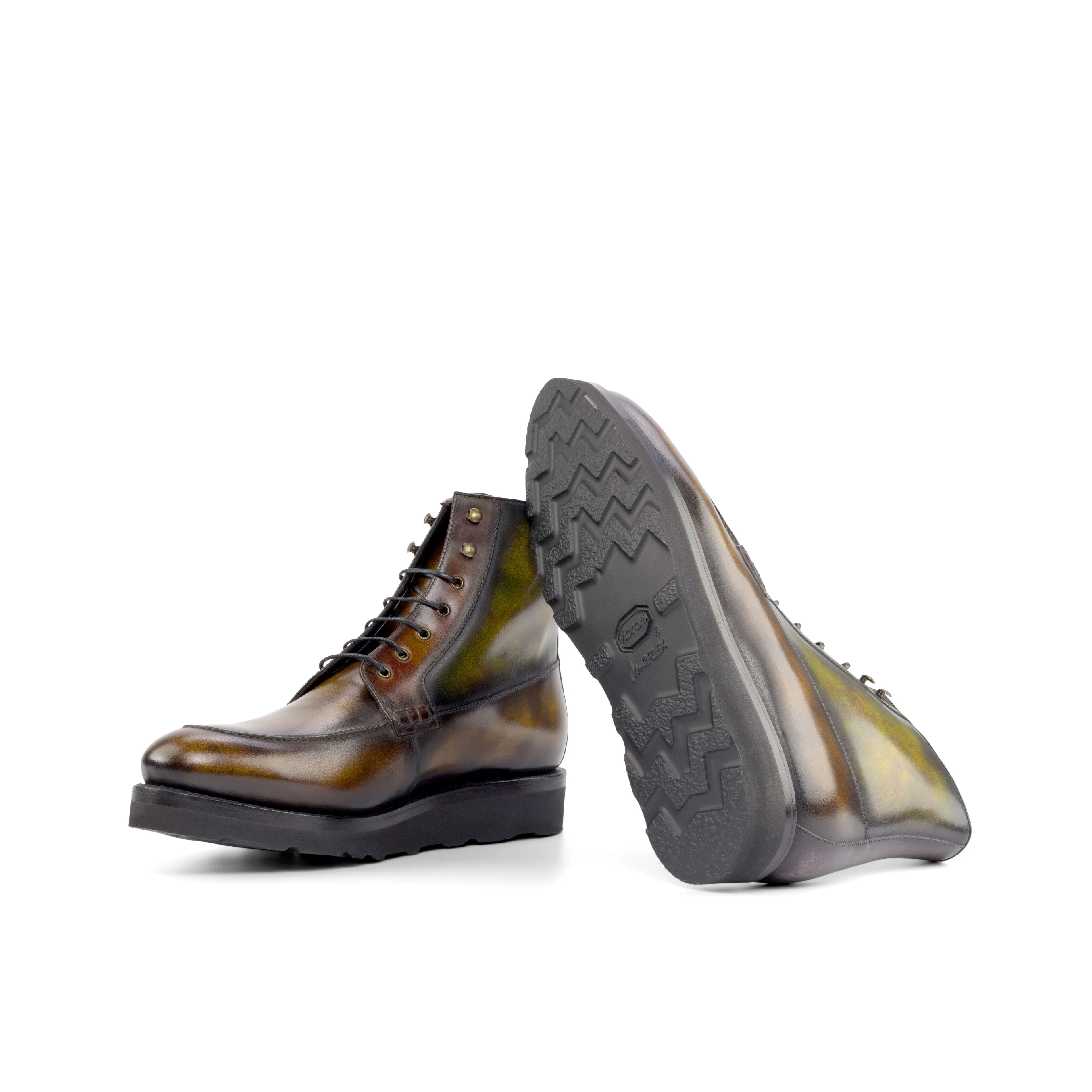 Museum Patina Moc-Toe Boots