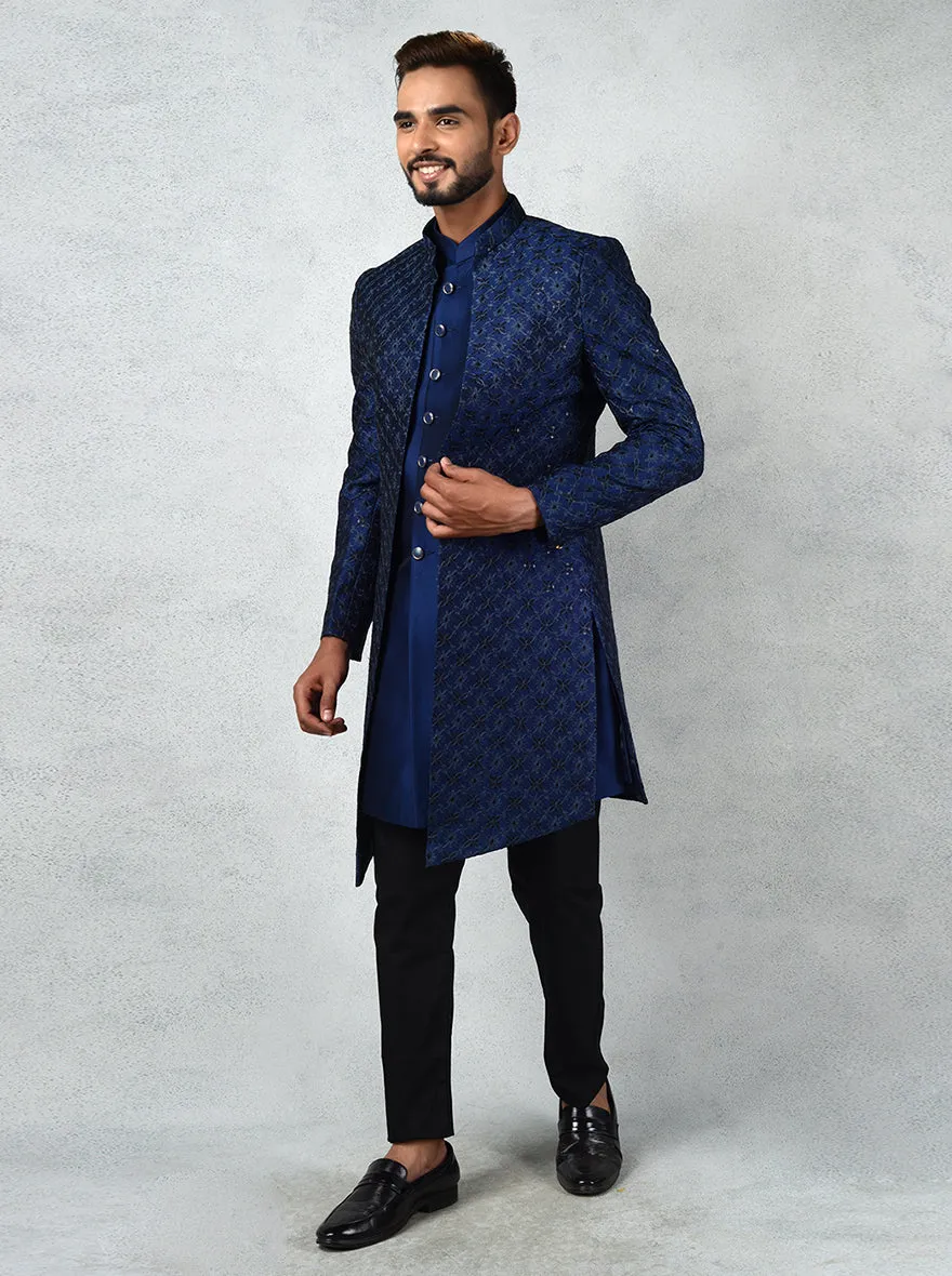 Navy Blue Indowestern | TULA