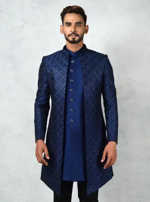 Navy Blue Indowestern | TULA