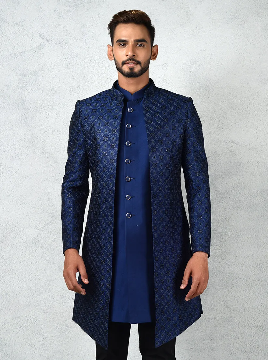 Navy Blue Indowestern | TULA
