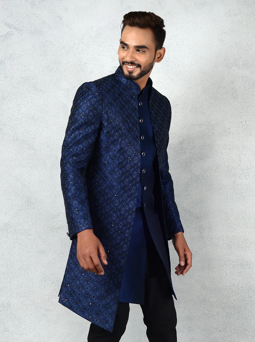 Navy Blue Indowestern | TULA