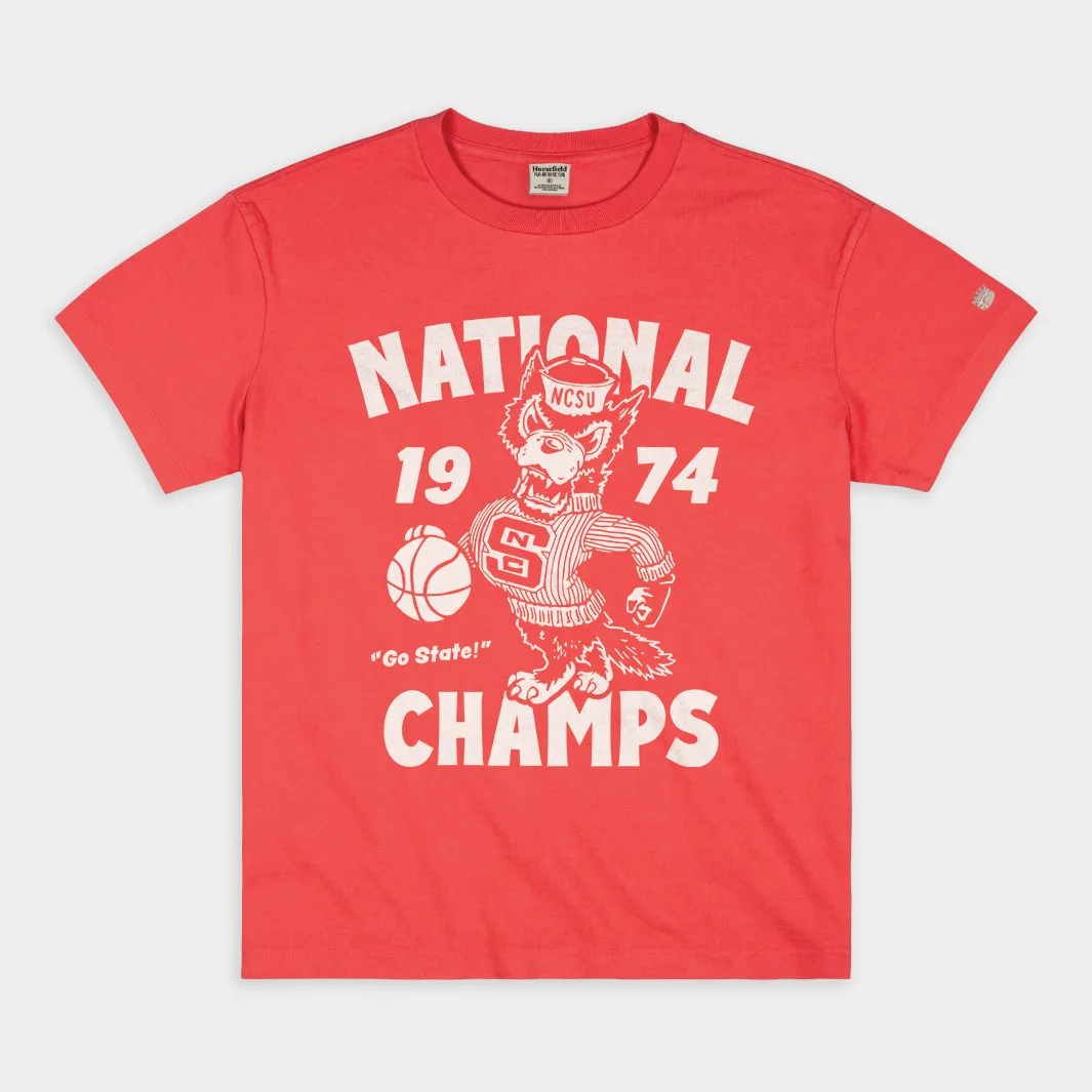 NC State 1974 National Champs Vintage Heavyweight Tee