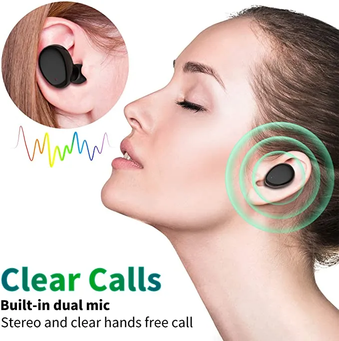 New in box! Peatop Intelligent LCD display Bluetooth 5.0 Wireless Earbuds Bluetooth Headphones with Charging Case IPX8 Waterproof Deep Bass Noise Cancelling Technology