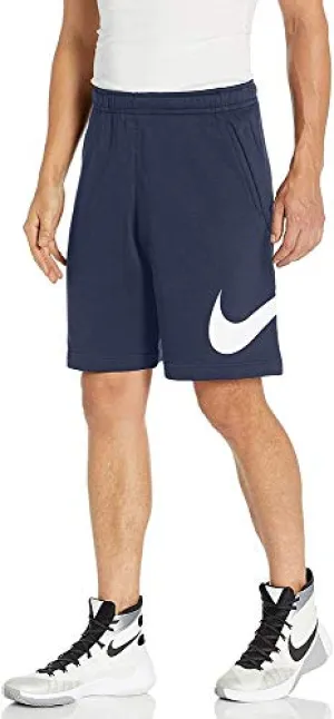 Nike Men's Sportswear Club Short Basketball Graphic, Midnight Navy/White/White, Large