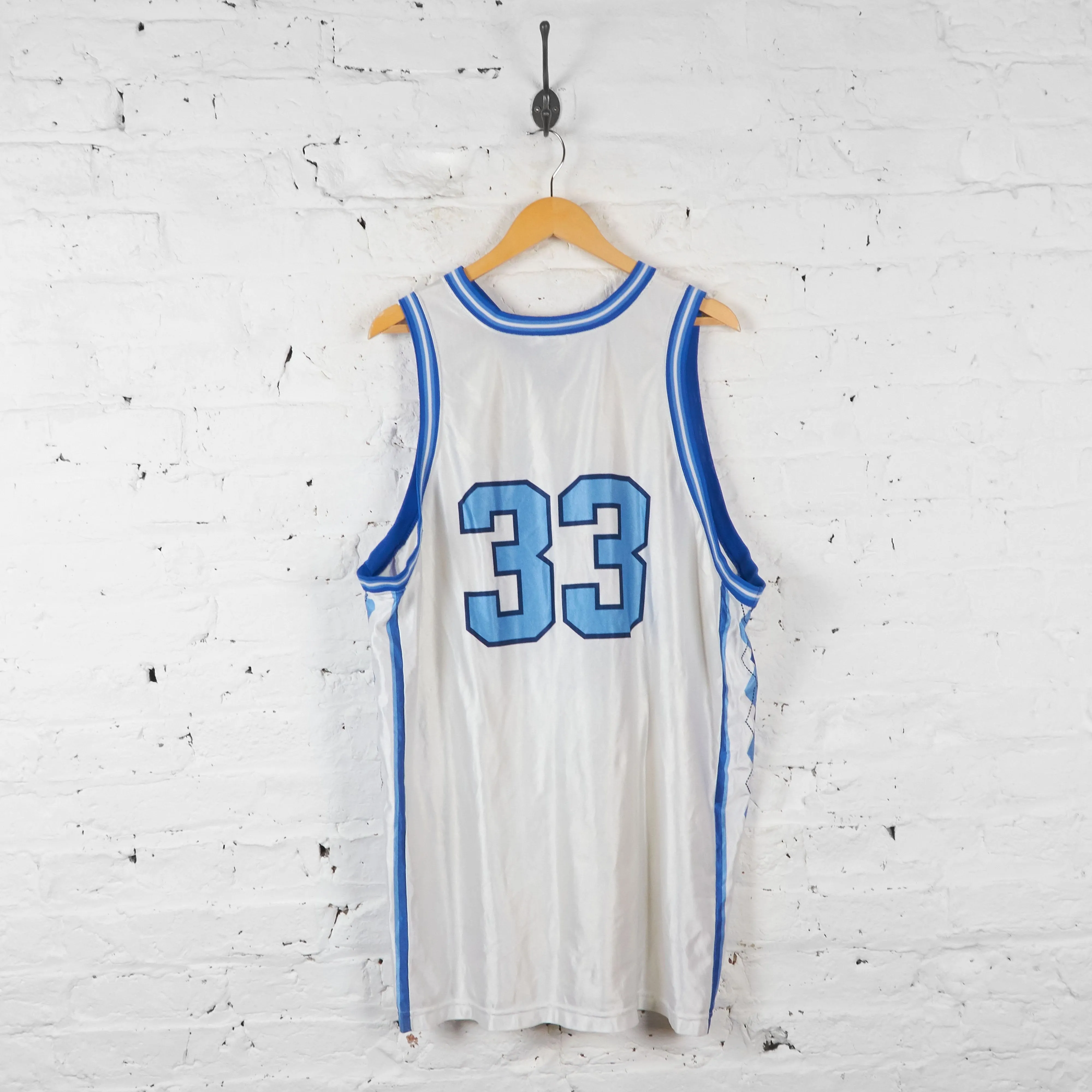 North Carolina 33 Nike Basketball Jersey Vest - White - XXL