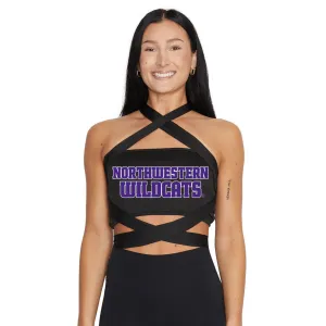 Northwestern Wildcats Black Multi Way Bandeau Top