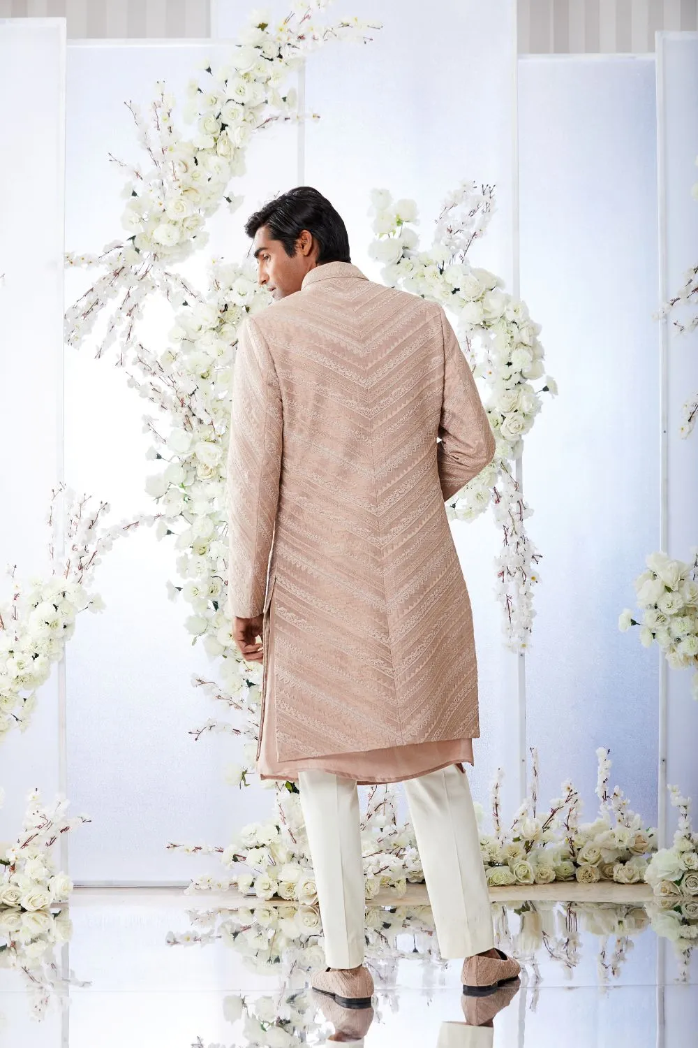 Nude Kiran Dori Sherwani Set
