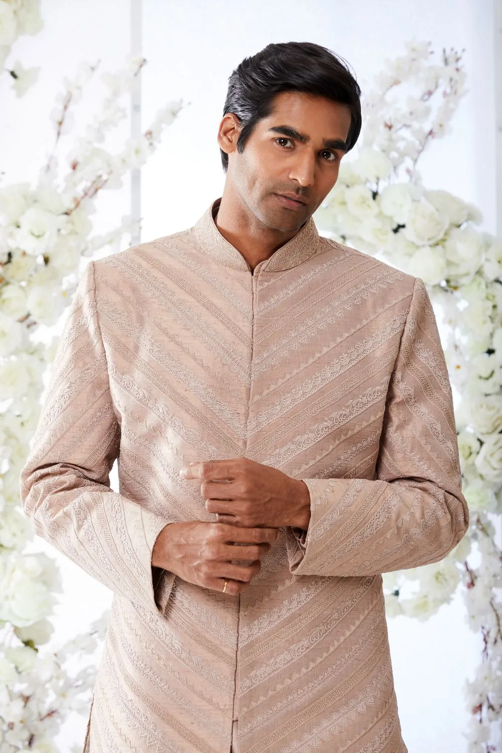 Nude Kiran Dori Sherwani Set