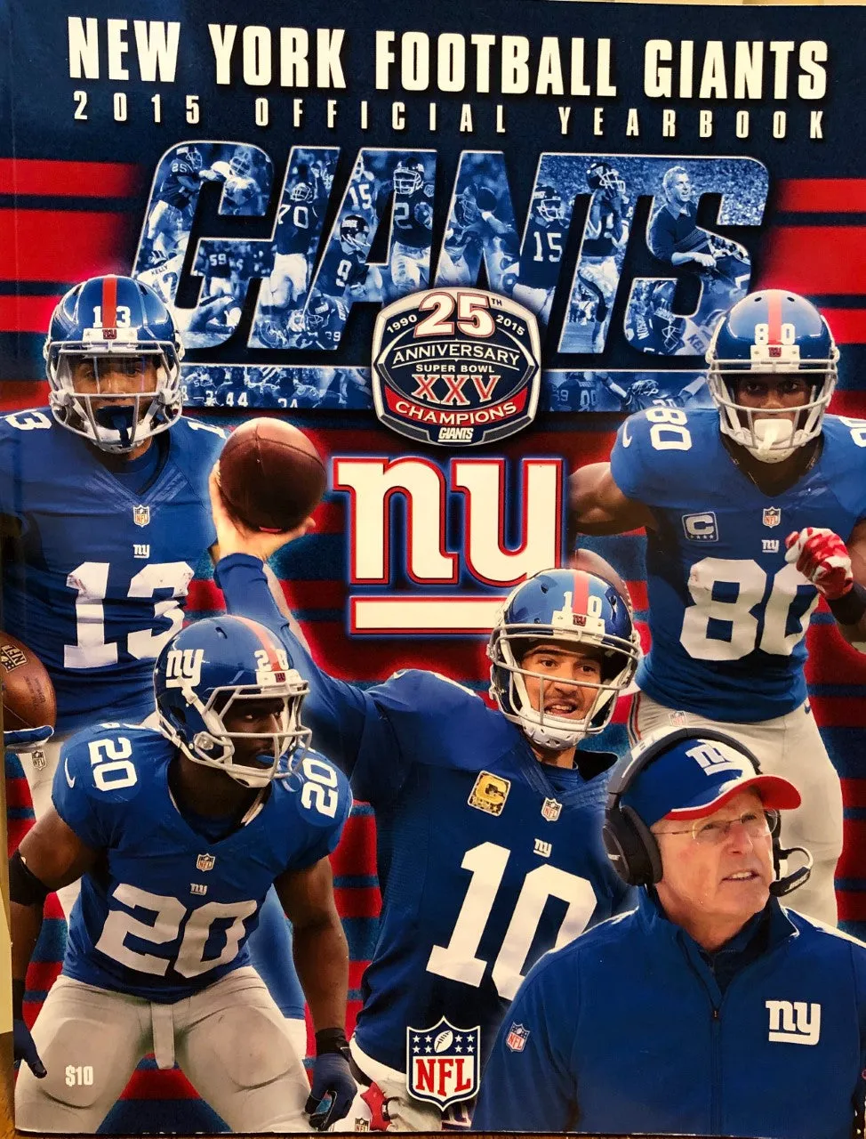 NY Football Giants 2015 Official Yearbook NFL program magazine
