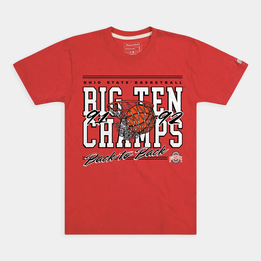 OSU Basketball 1991-92 Back-to-Back Big Ten Champs Tee