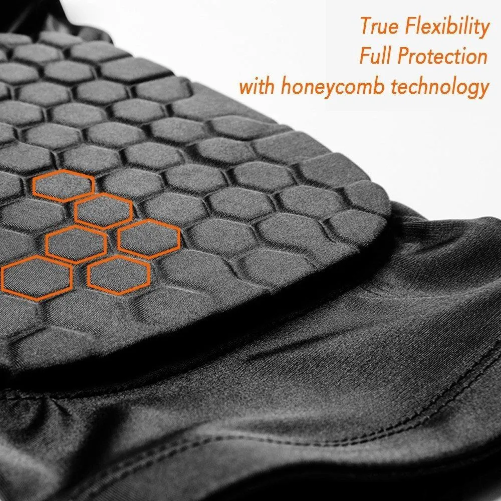 Padded Compression Knee Sleeves - Basketball & Wrestling HexPads!