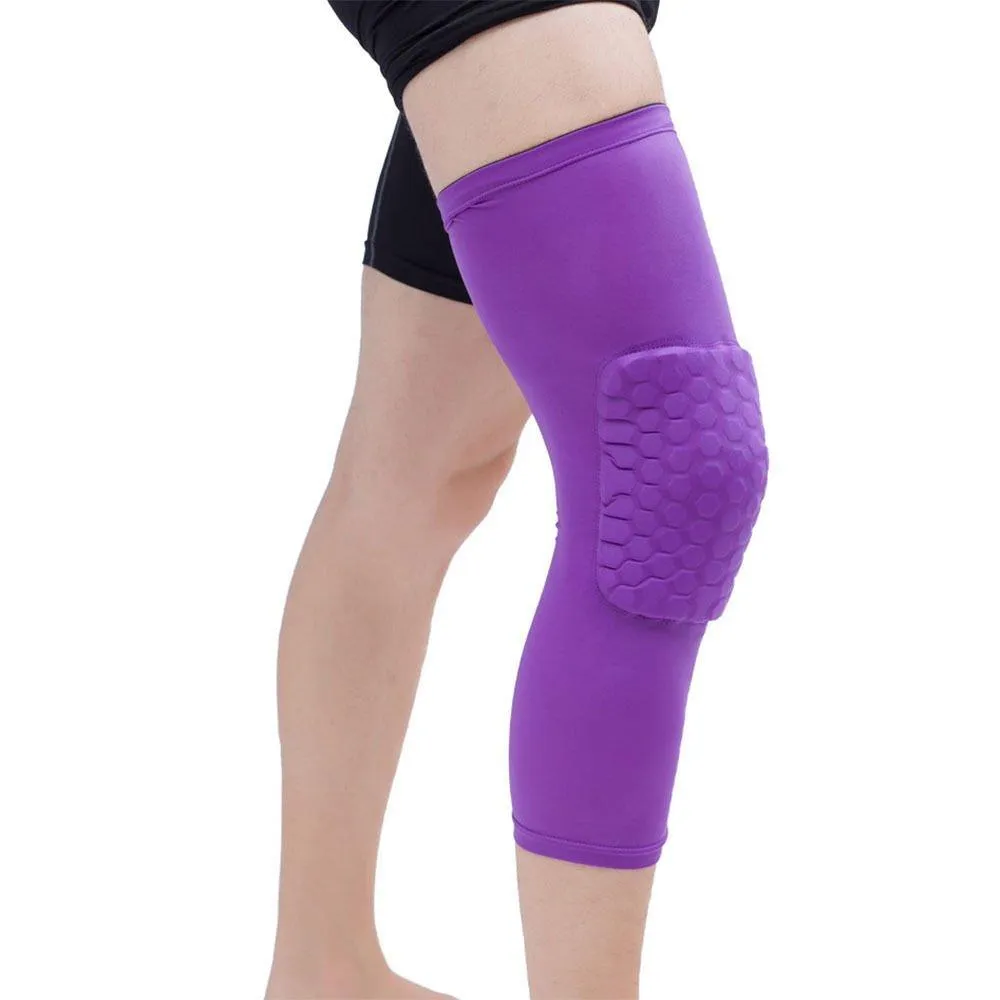 Padded Compression Knee Sleeves - Basketball & Wrestling HexPads!