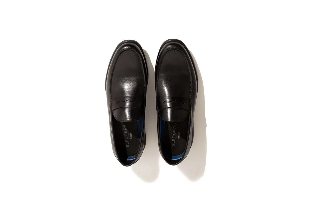 Palmer Black Penny Loafers