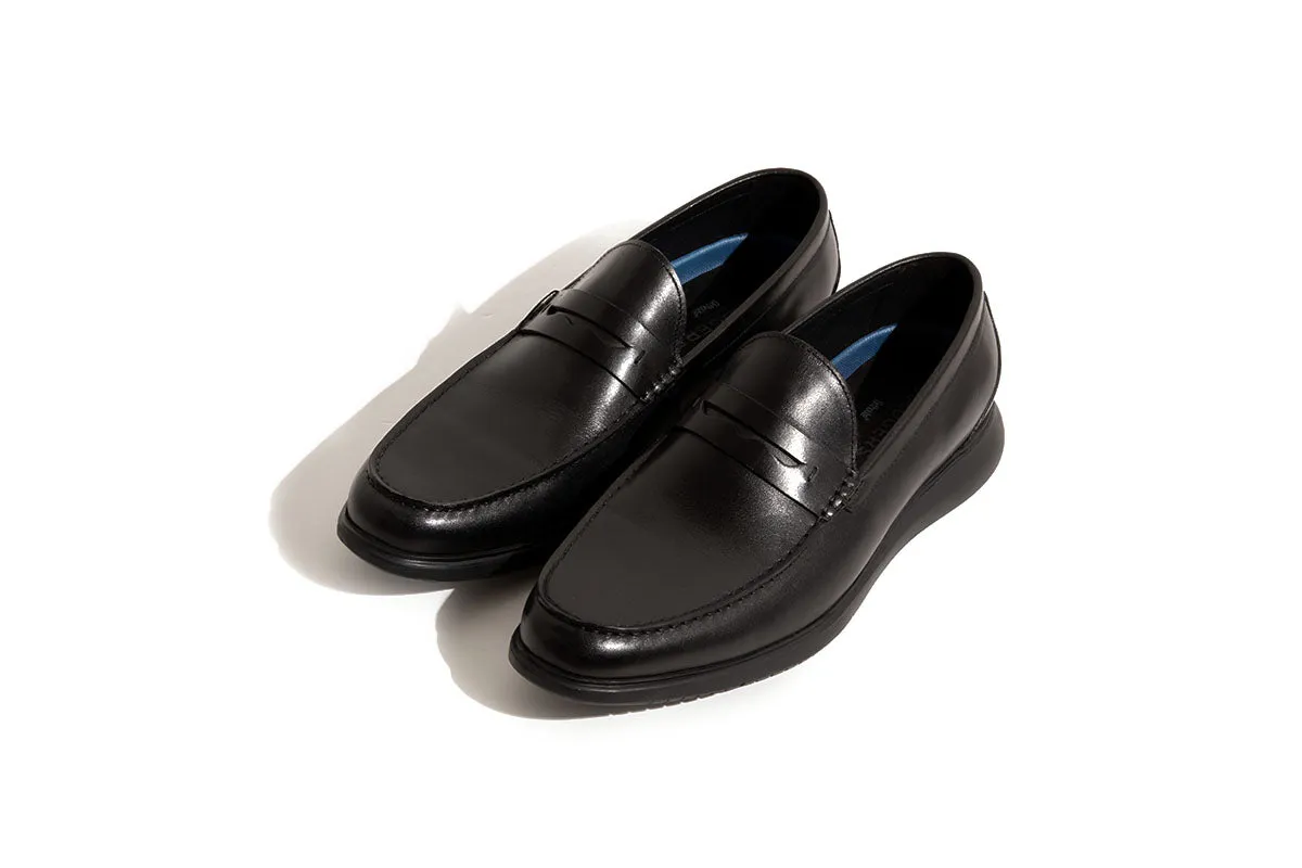 Palmer Black Penny Loafers