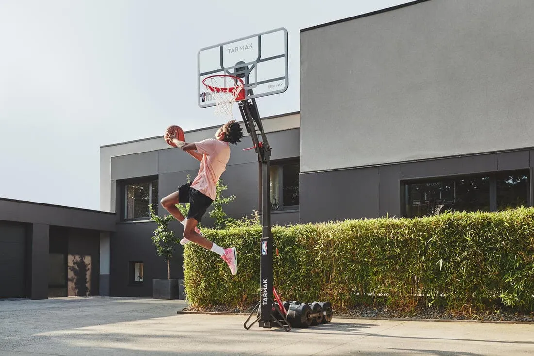 Panier de basket pliable sur roue réglable de 2,10m à 3,05m - B900 BOX NBA