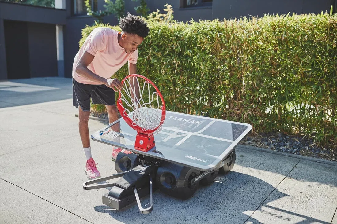 Panier de basket pliable sur roue réglable de 2,10m à 3,05m - B900 BOX NBA