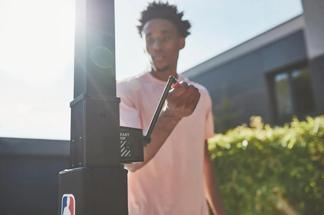 Panier de basket pliable sur roue réglable de 2,10m à 3,05m - B900 BOX NBA