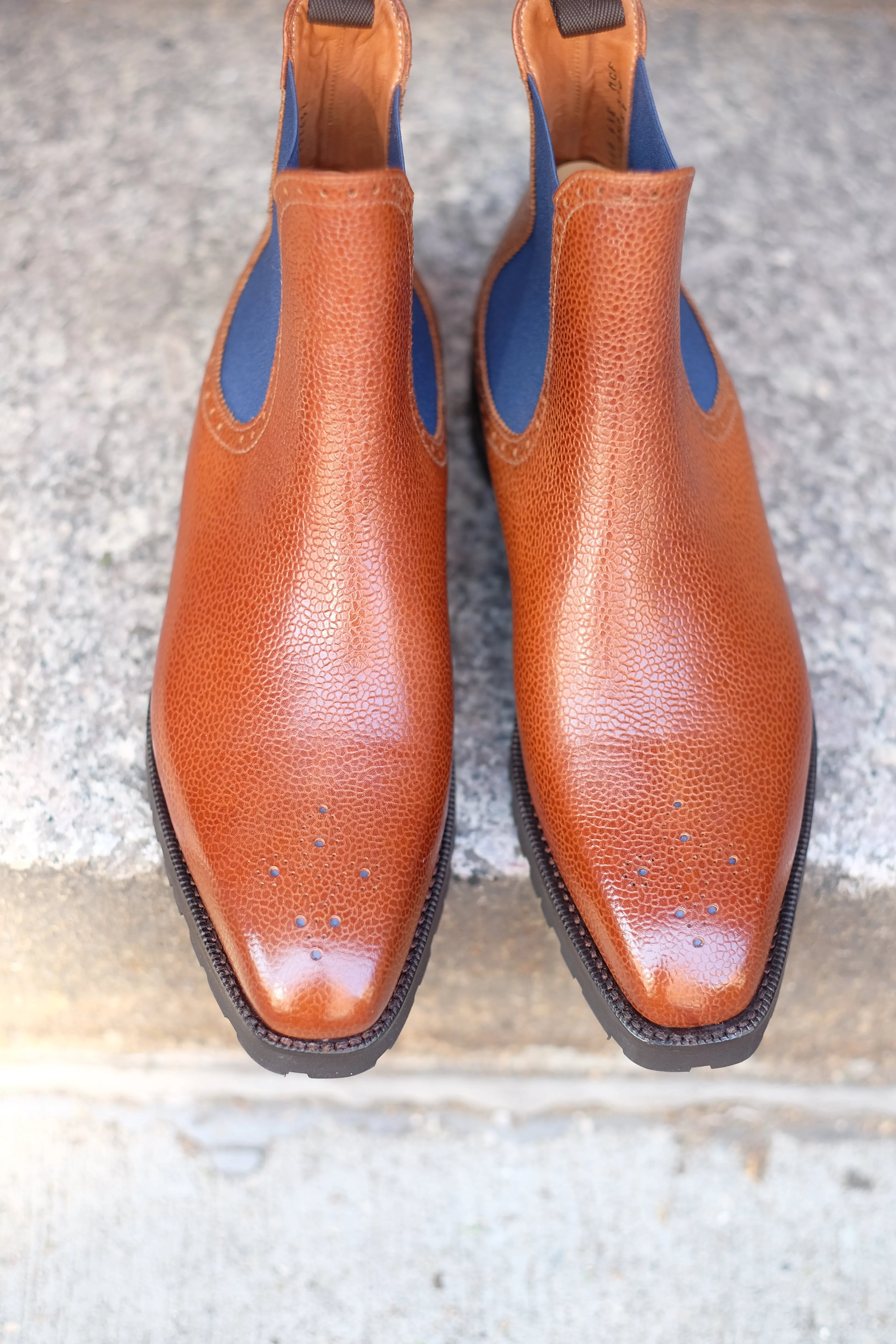 Pasco - MTO - Tan Grain / Blue Gore - MGF Last - Commando Sole