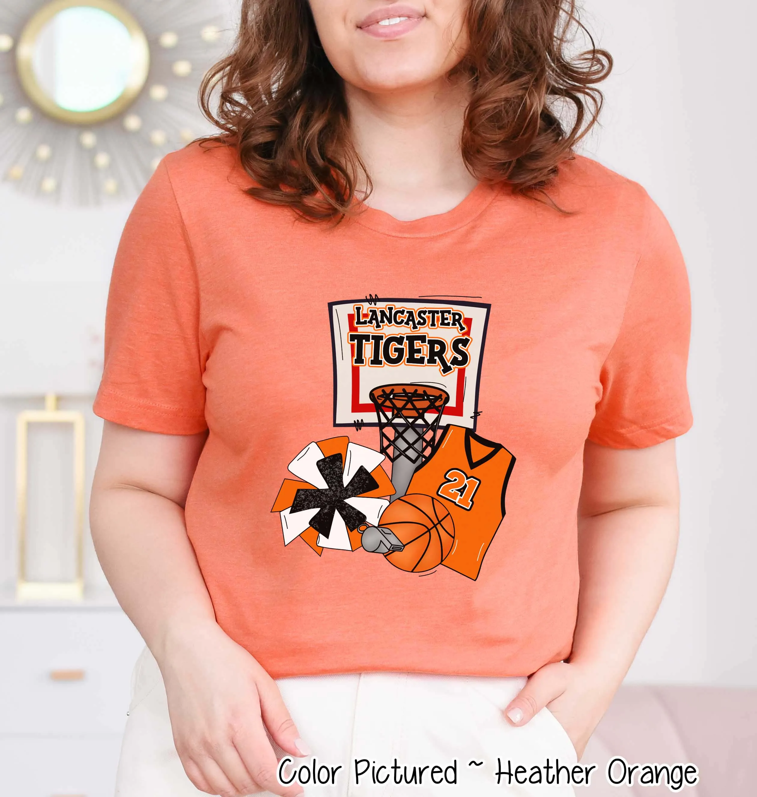 Personalized Basketball Goal and Jersey Fan Tee