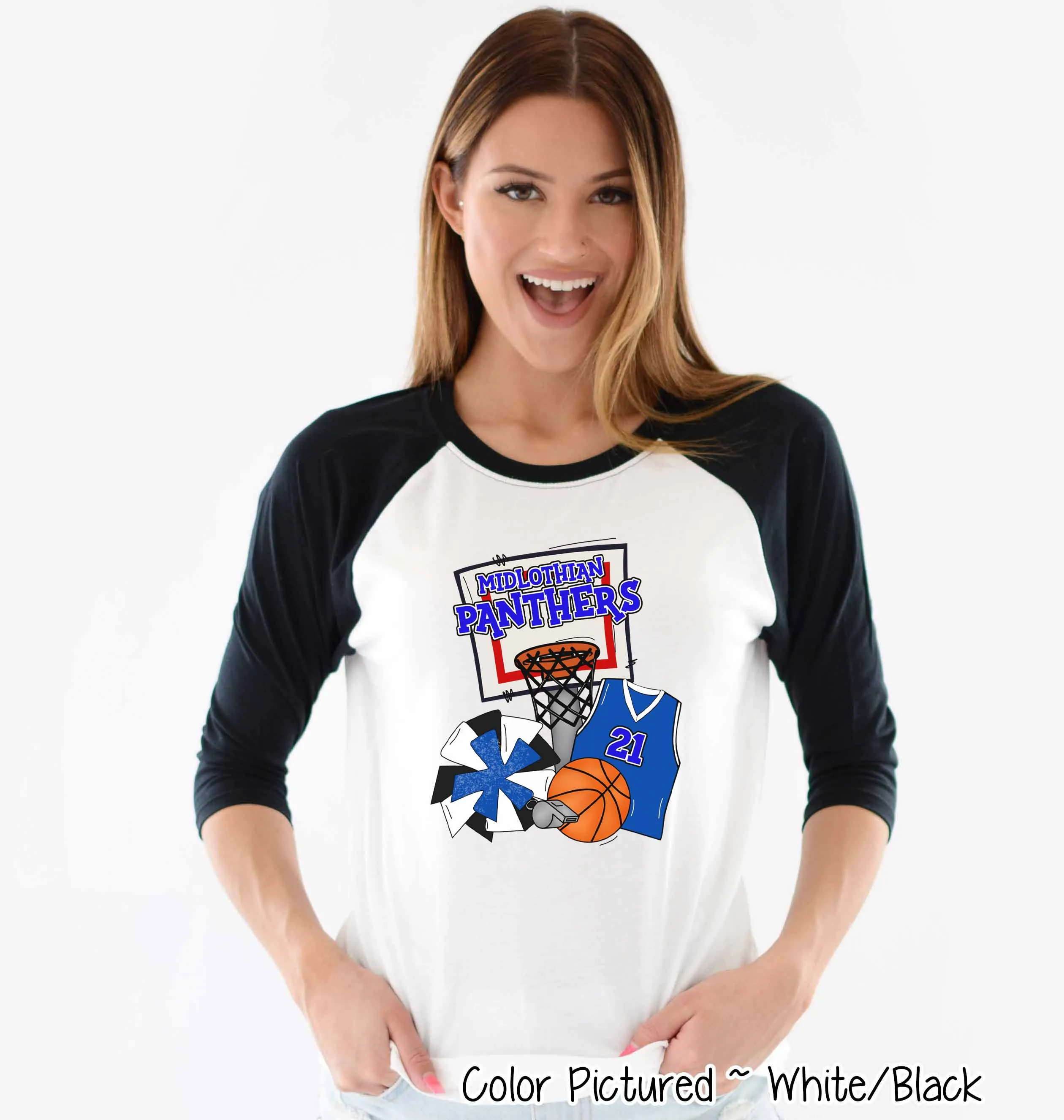 Personalized Basketball Goal and Jersey Fan Tee