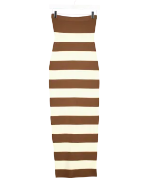 Posse Brown Theo Strapless Dress UK XS