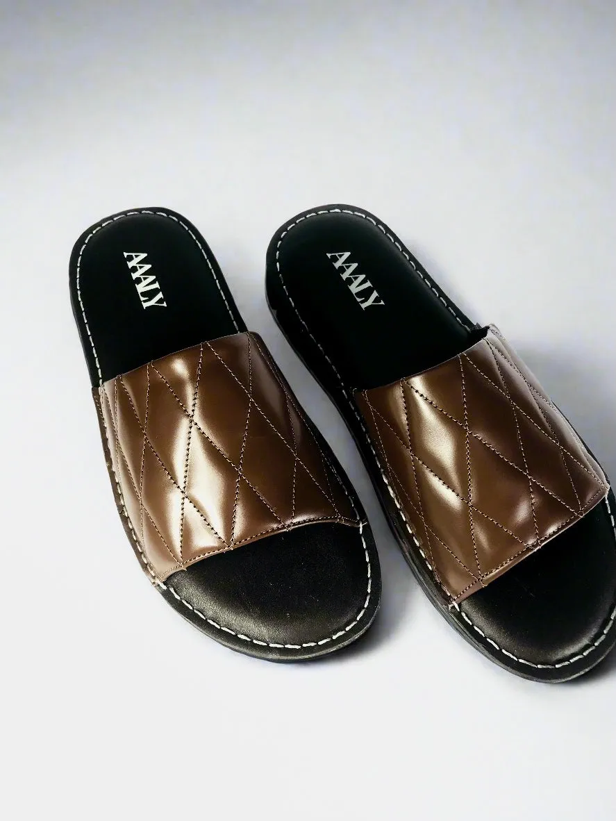 Quilted Leather Sandals