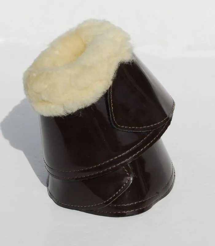 Rhinegold Sheepskin Trim Patent Overreach Boot