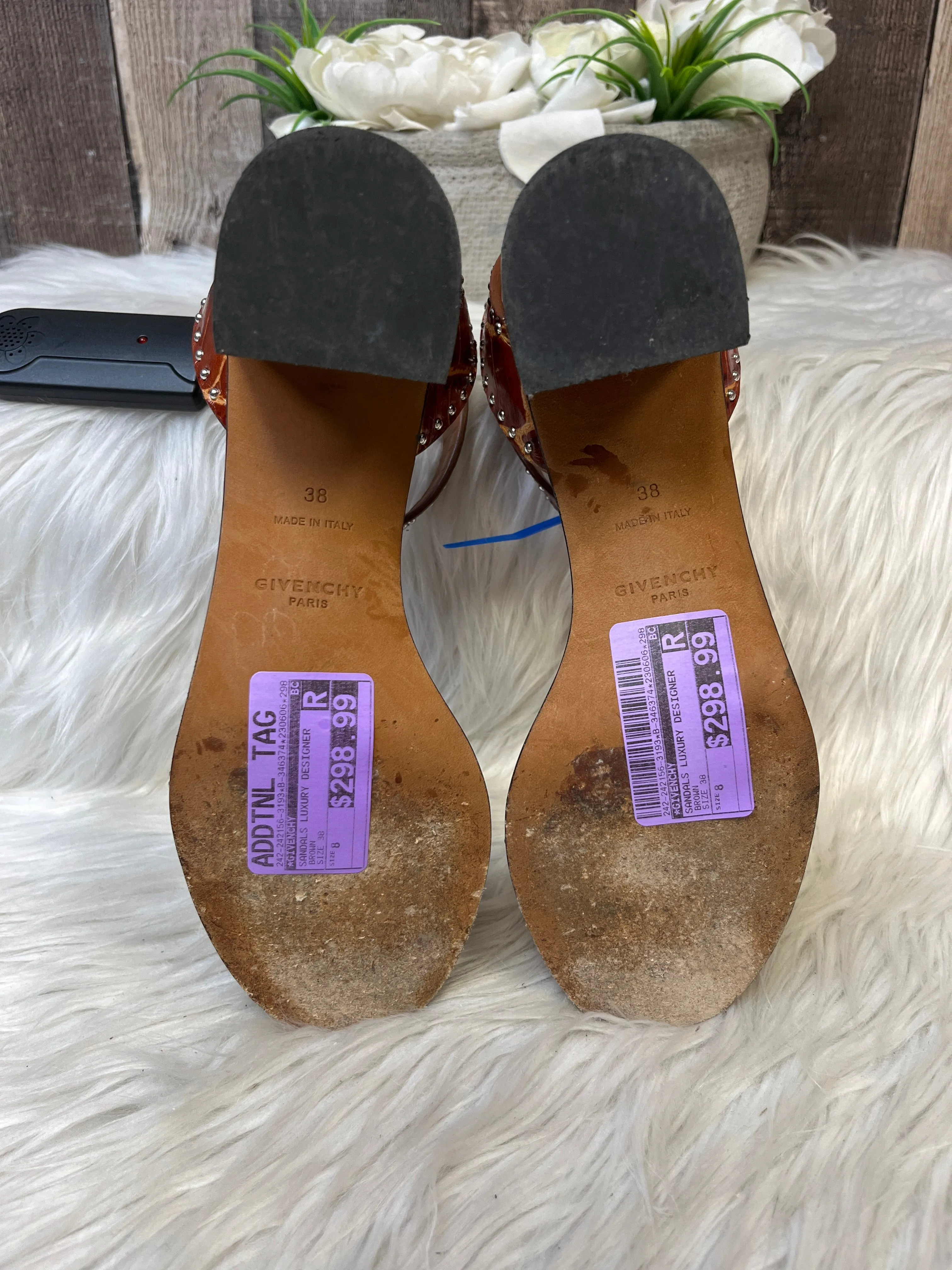 Sandals Luxury Designer By Givenchy  Size: 8 (38)