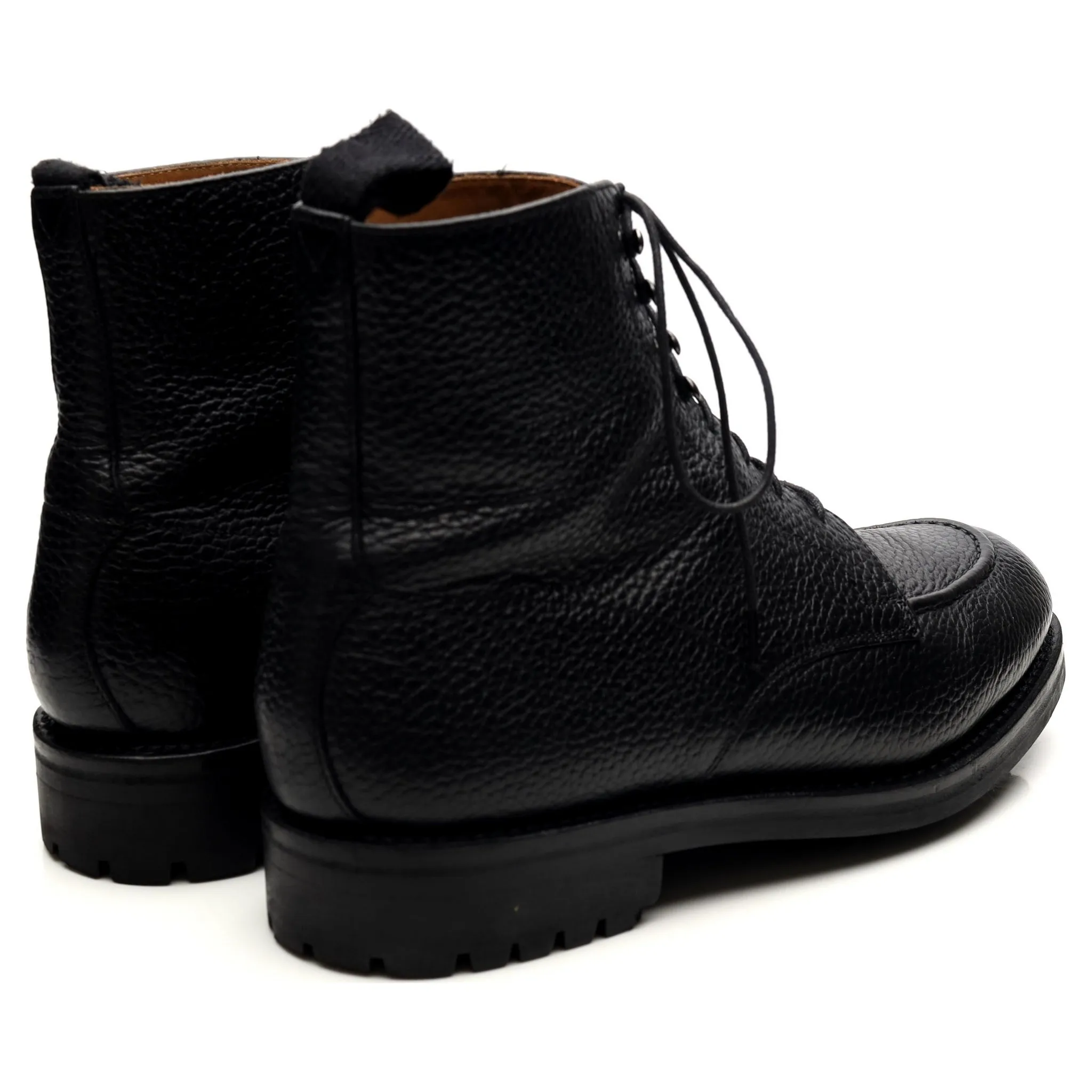 'Sawyer' Black Leather Apron Boots UK 8.5 G