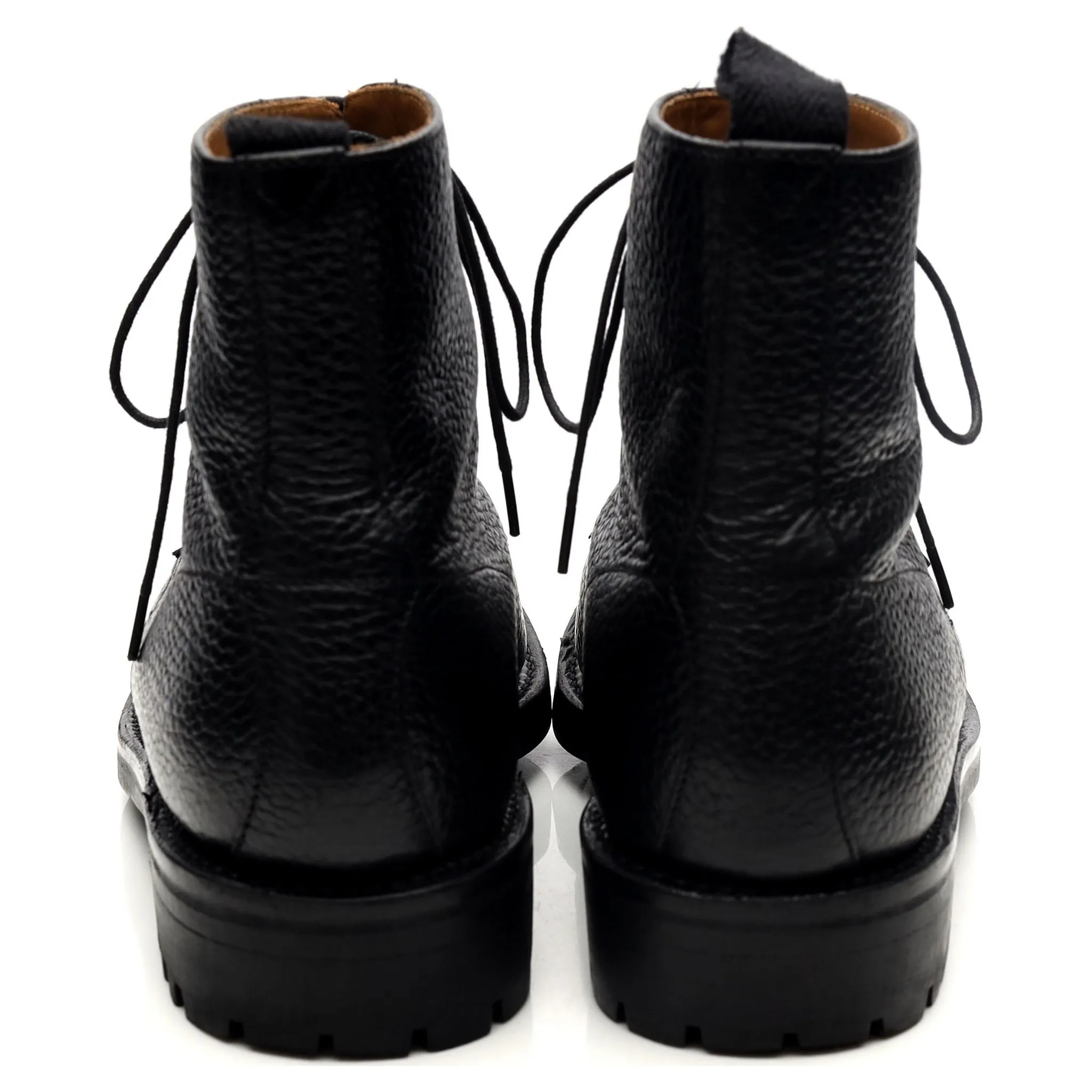 'Sawyer' Black Leather Apron Boots UK 8.5 G