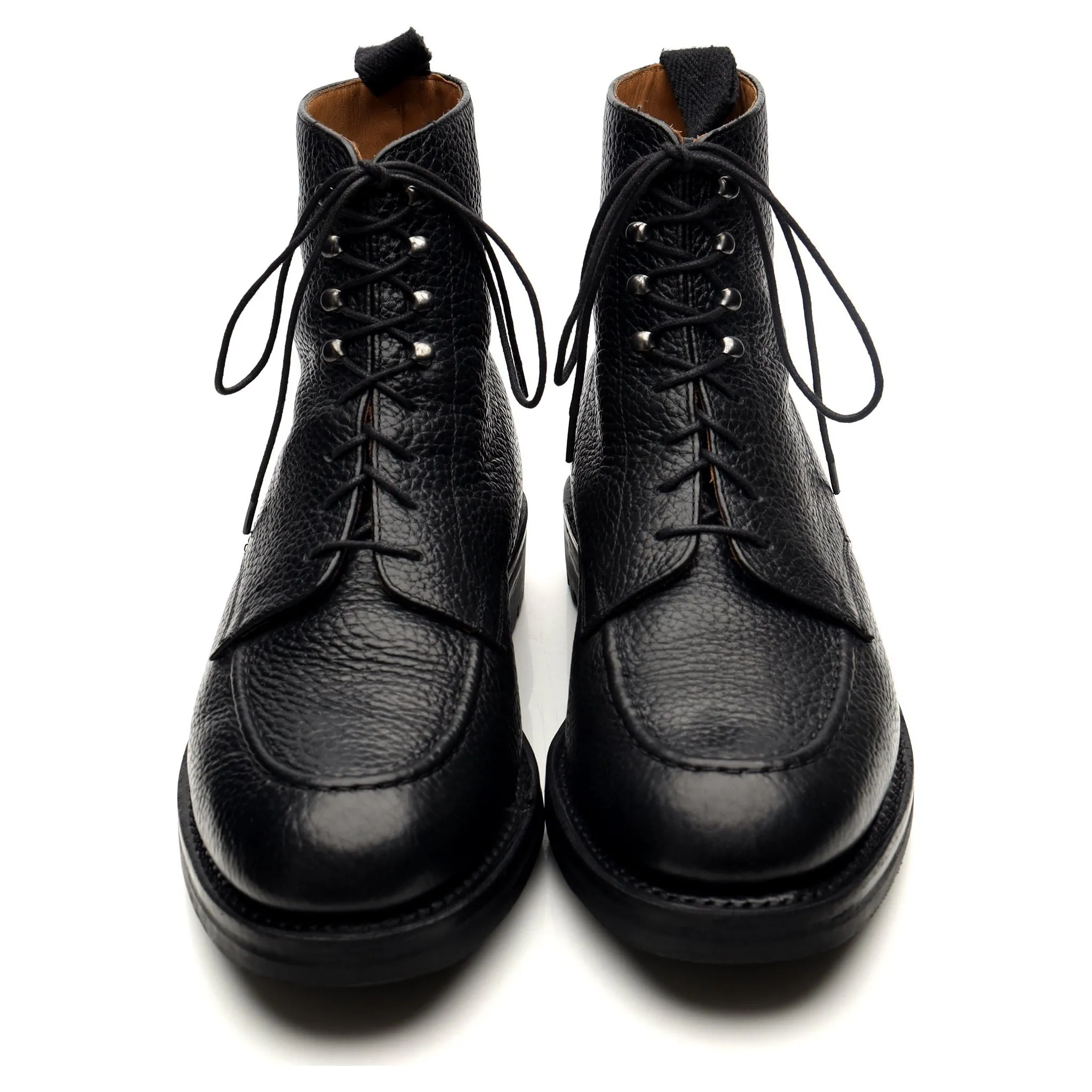 'Sawyer' Black Leather Apron Boots UK 8.5 G