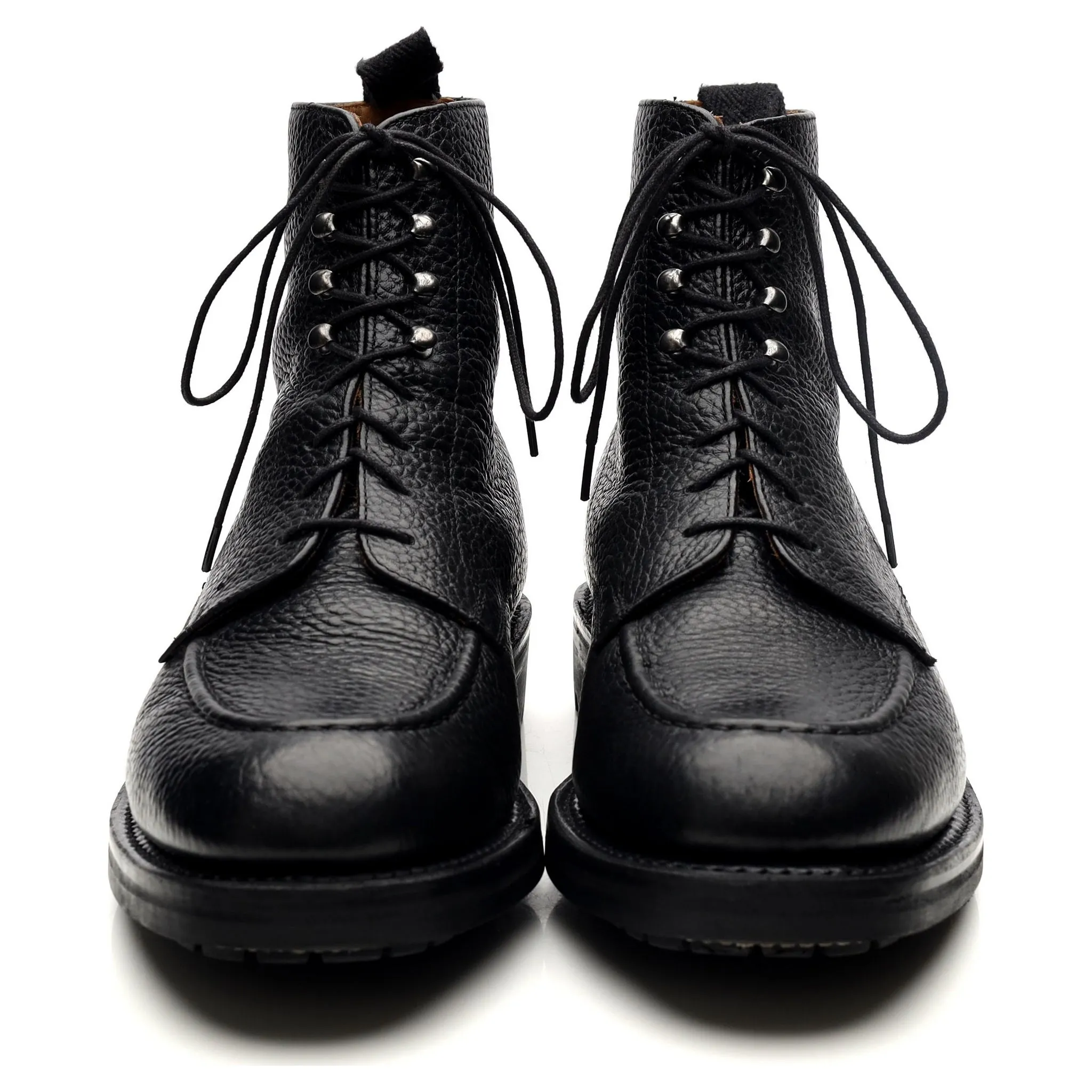 'Sawyer' Black Leather Apron Boots UK 8.5 G