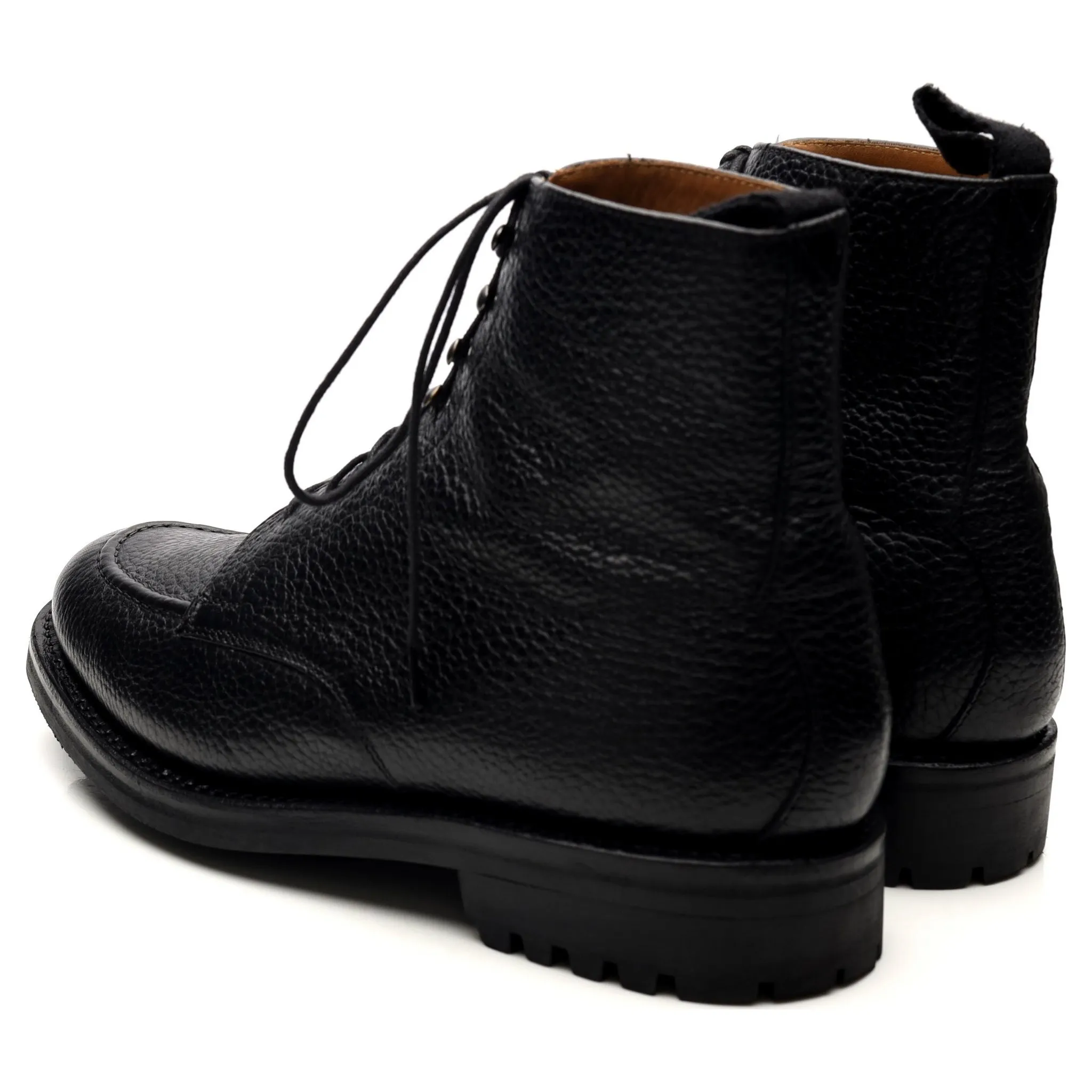 'Sawyer' Black Leather Apron Boots UK 8.5 G