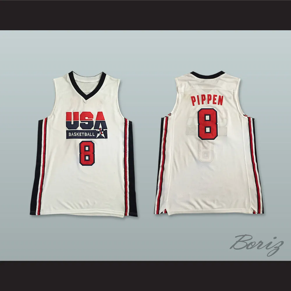 Scottie Pippen 8 USA Team Home Basketball Jersey