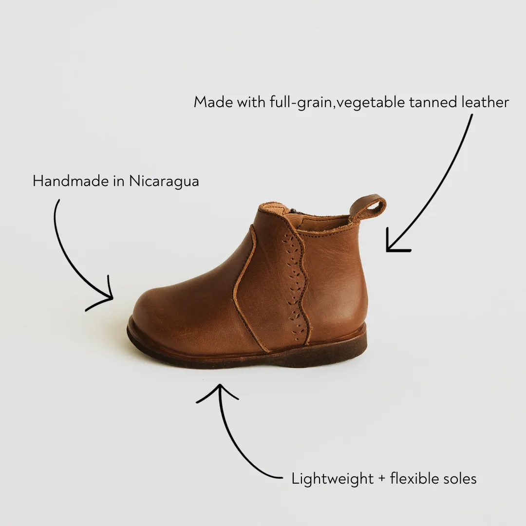 SECONDS Espresso Ophelia {Children's Leather Boots}