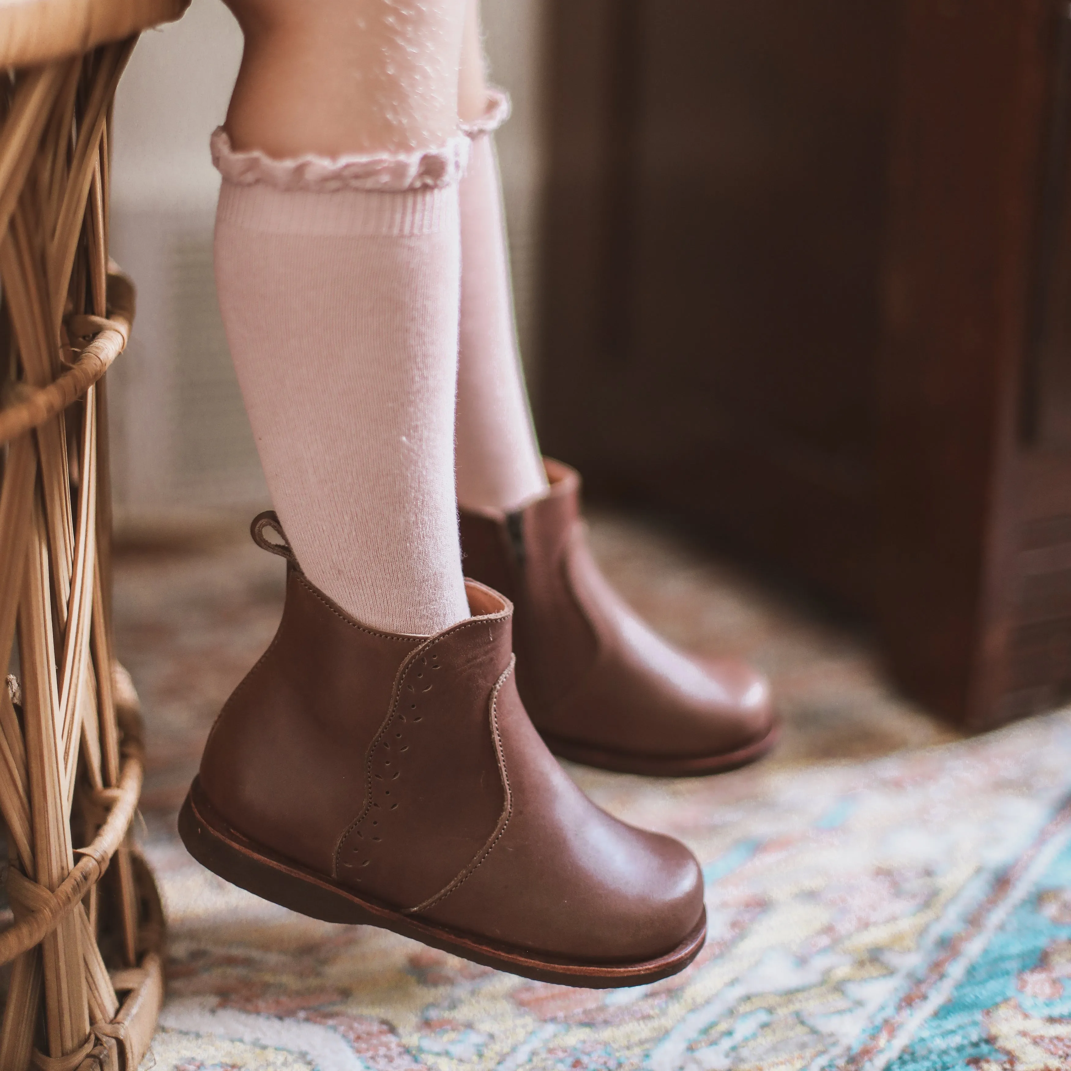 SECONDS Espresso Ophelia {Children's Leather Boots}