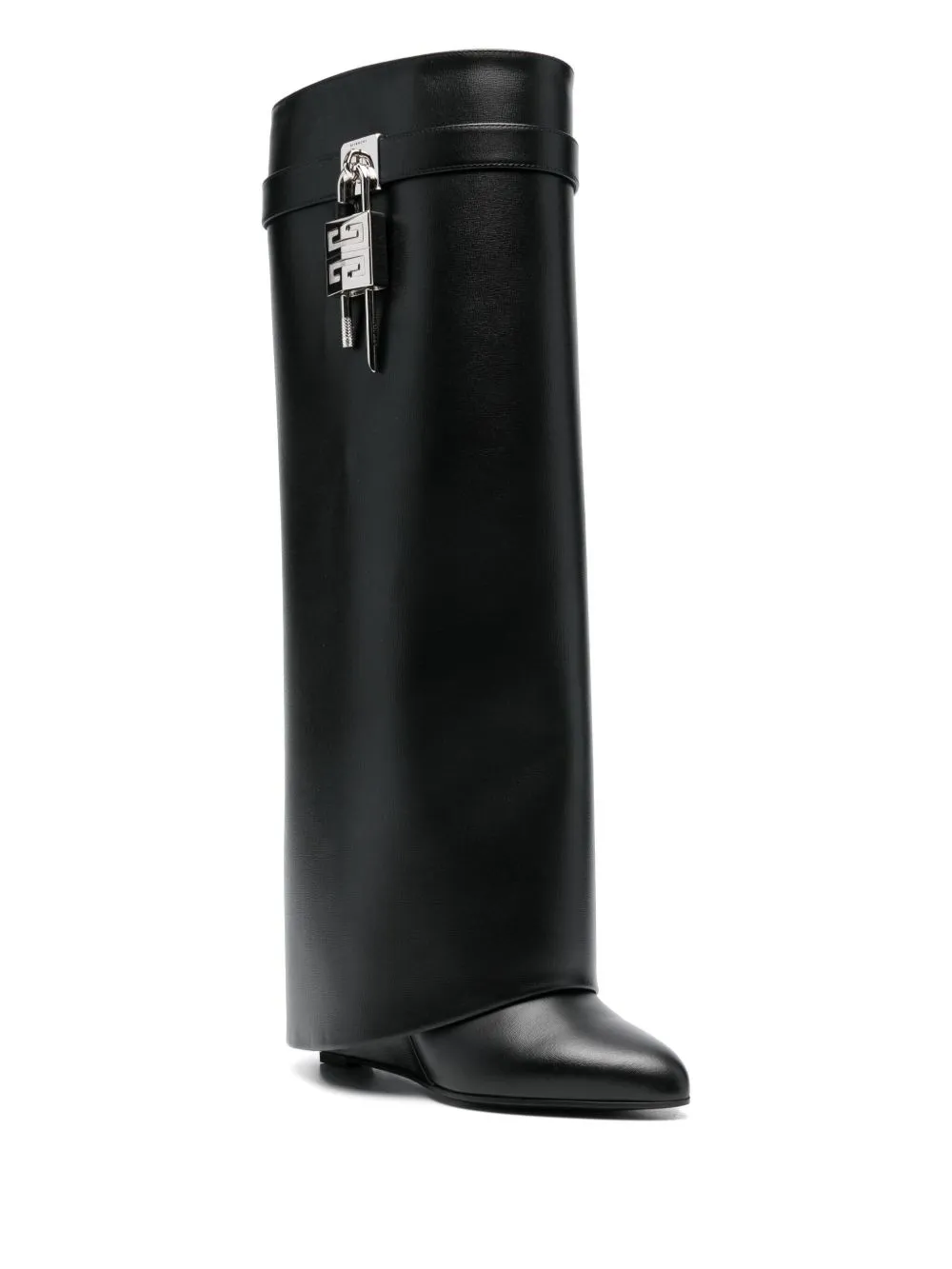 Shark lock leather boots