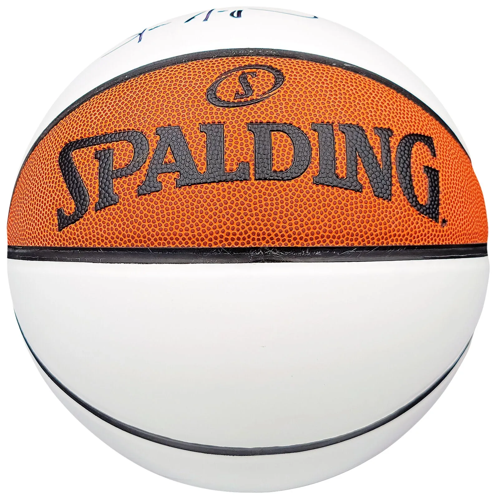 SHAWN KEMP AUTOGRAPHED SPALDING LOGO BASKETBALL SEATTLE SUPERSONICS MCS 202384