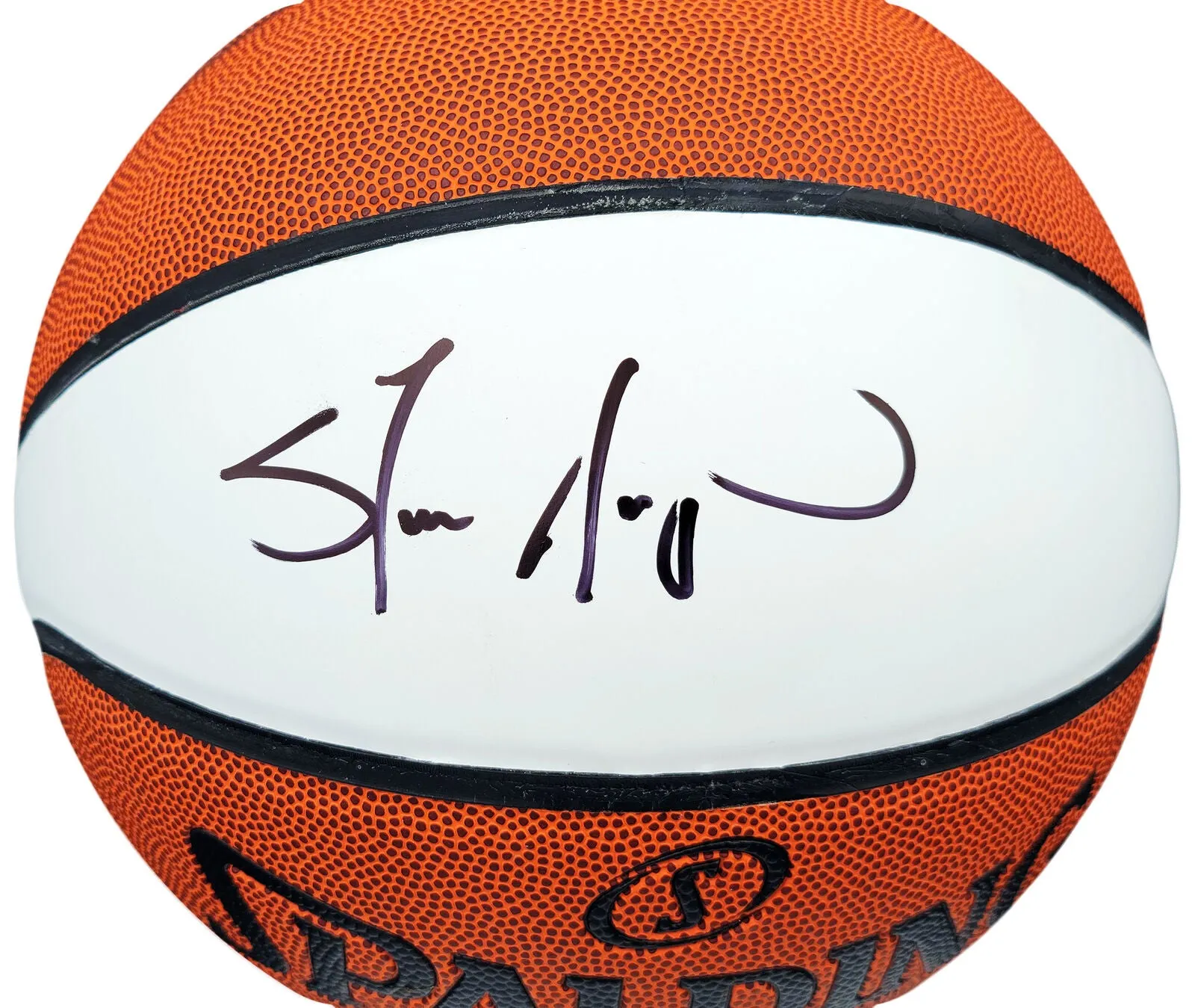 SHAWN KEMP AUTOGRAPHED SPALDING LOGO BASKETBALL SEATTLE SUPERSONICS MCS 202384