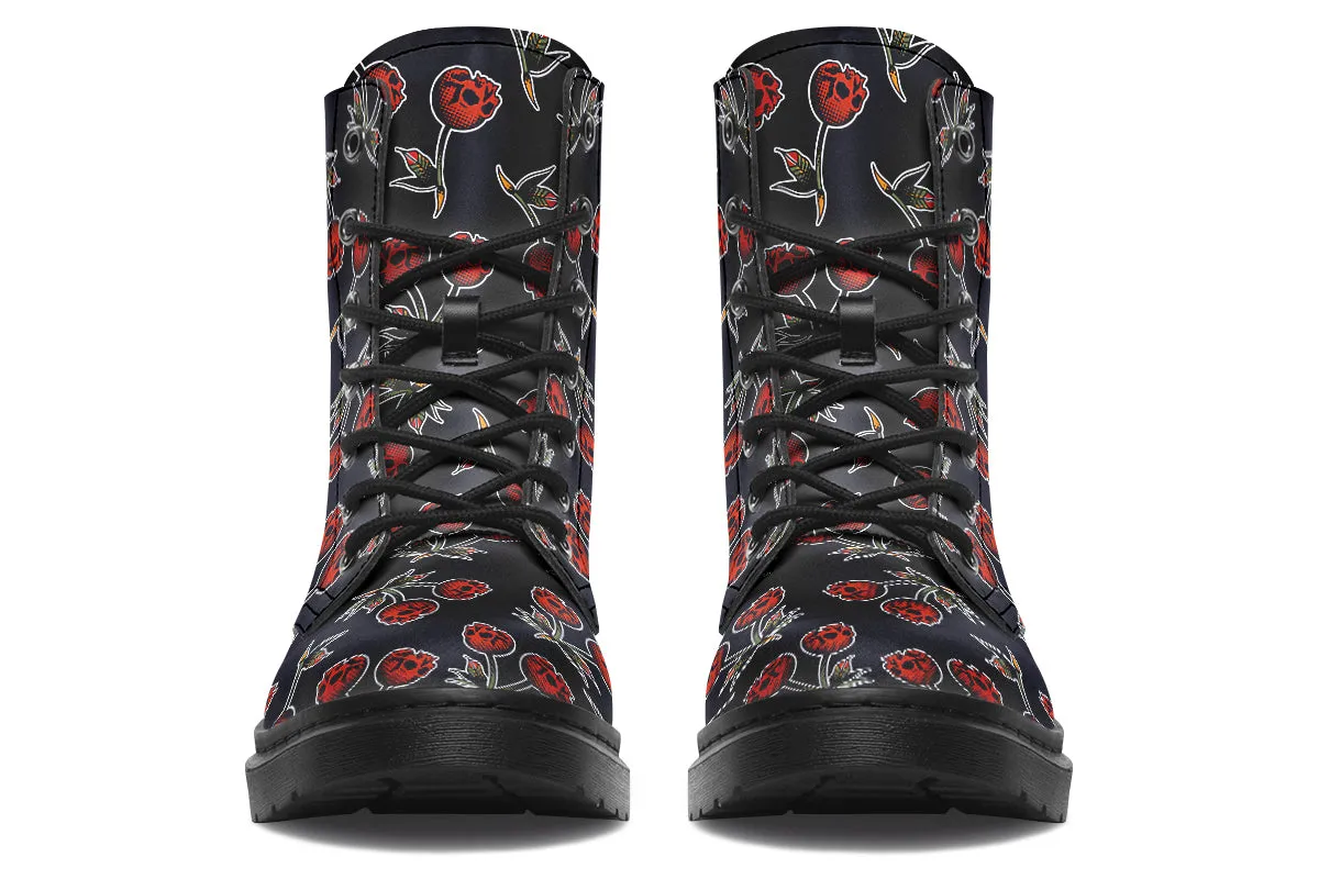 Skull Cherry Boots