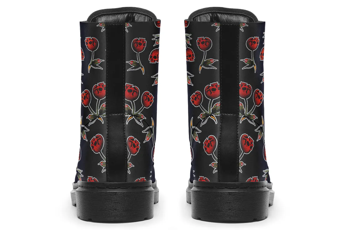 Skull Cherry Boots