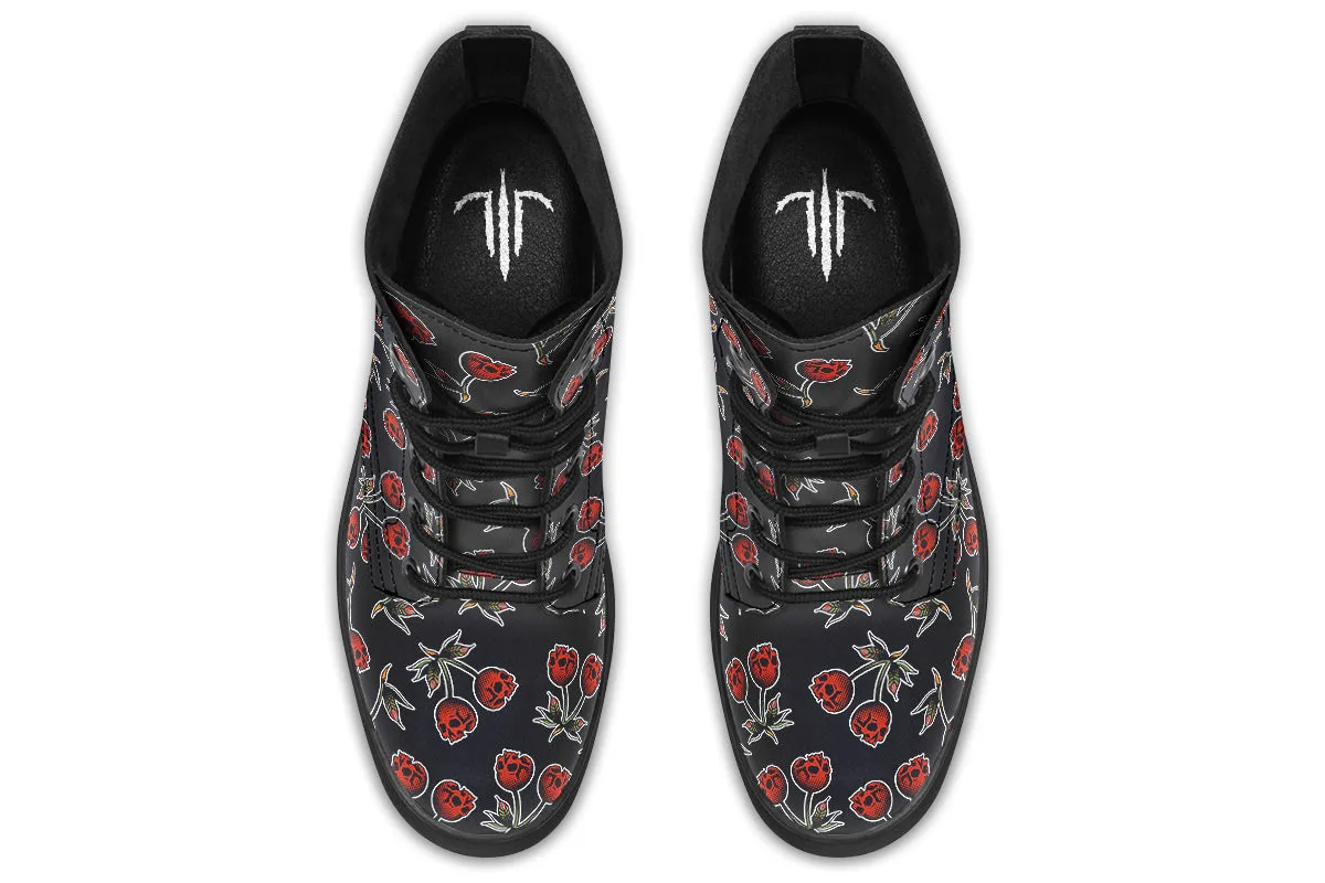 Skull Cherry Boots