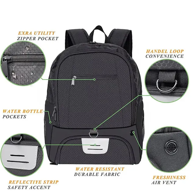 Soccer Backpack – Waterproof with Ball & Shoe Compartments